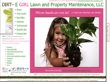 Dirt–e Girl Lawn &Property Maintenance WebSite