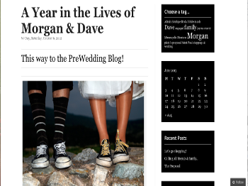 A Year in the Lives of Morgan & Dave WordPress WebSite
